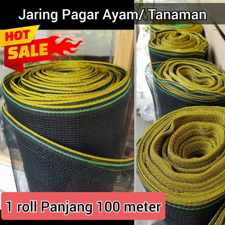 SENHA Jaring Waring Pagar Tanaman, Pagar Ayam Roll Panjang 100 meter