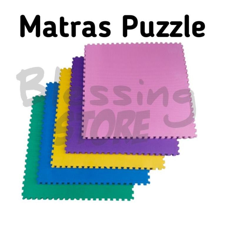 PUZZLE MATRAS LANTAI 60X60X1 isi 4 pcs karpet lantai alas lantai matras lantai