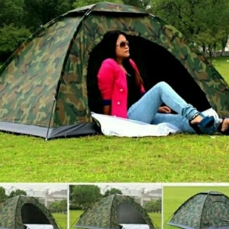tenda camping loreng army 5 orang tenda dome tenda loreng WID