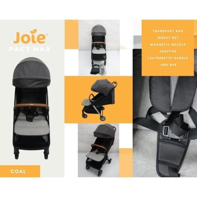 Stroller Joie Pact Max With Insect Net , Transport Bag , Adaptor/ Joie Stroller Pact Max/ Kereta Dor