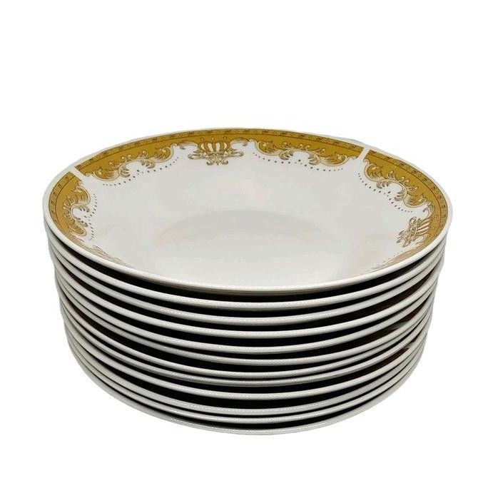 PIRING MAKAN MAHKOTA 1 LUSIN PIRING KERAMIK