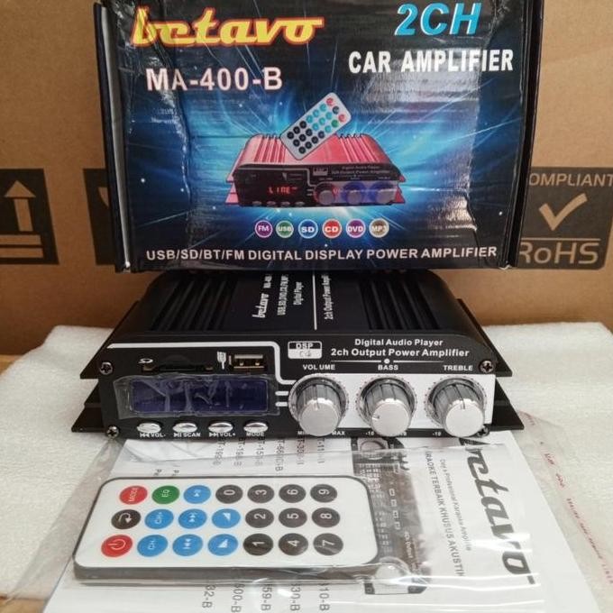 Ampli Mini Mobil Betavo Ma-400B Usb Power Amplifier