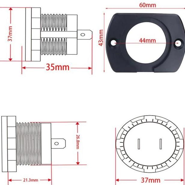 Voltmeter Digital Motor Mobil Display Led Volt Meter Gauge Dc 12 Volt