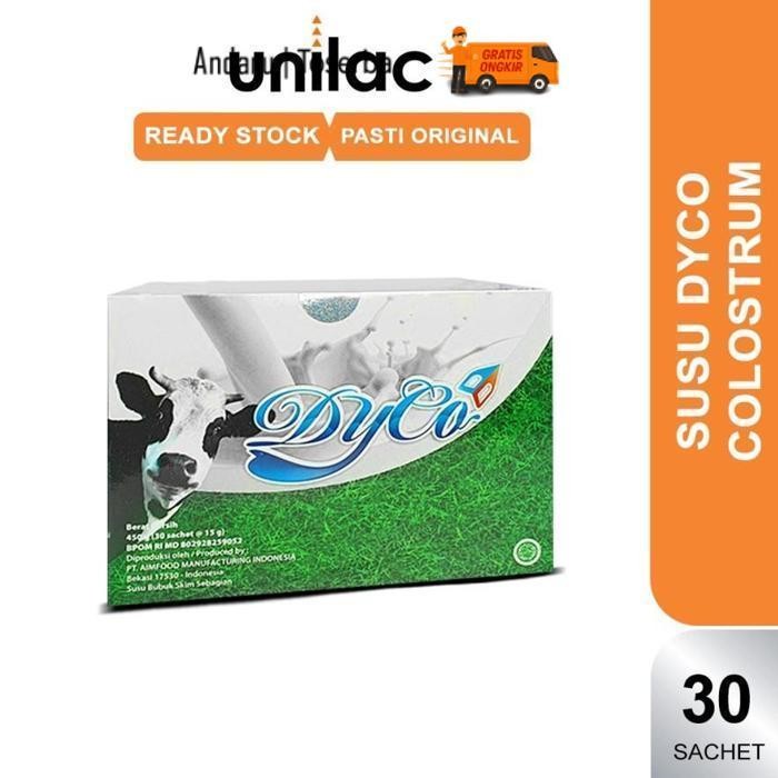 Premium Susu Dyco Colostrum Original 1 Box | Susu Dynamic Kolostrum Dyco 5 Sachet | Susu Kesehatan T