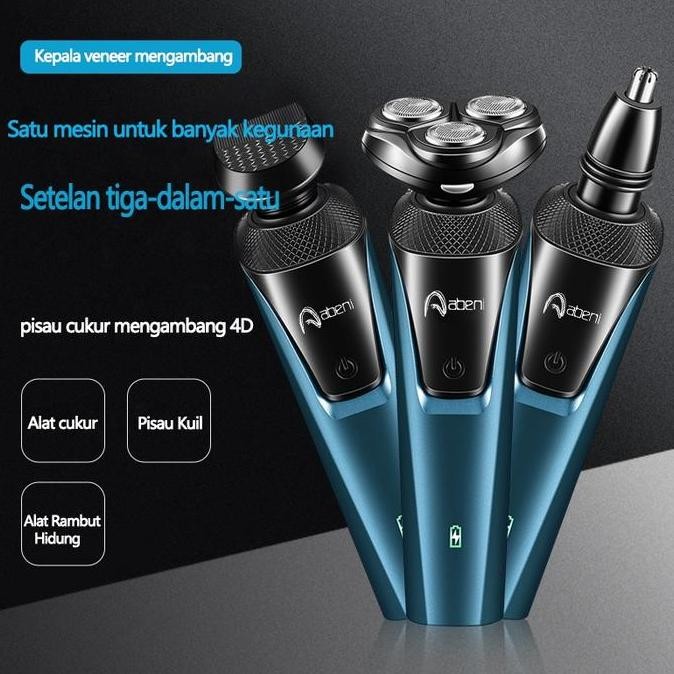 Abeni Alat Cukur Jenggot Elektrik 3 In 1 Shaver Listrik Kumis Bulu
