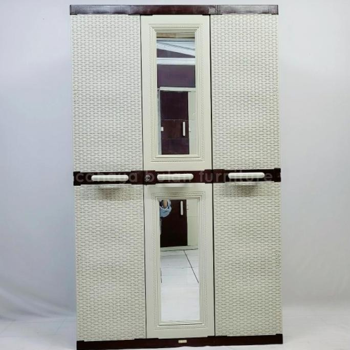 Lemari pakaian plastik akako 3 pintu elegant