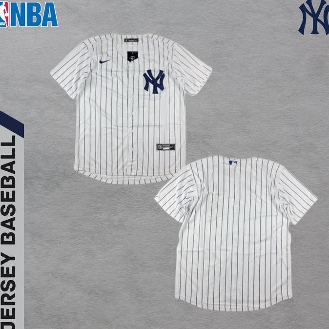 Baju Jersey Baseball MLB New York Yankees NY Putih Import Quality