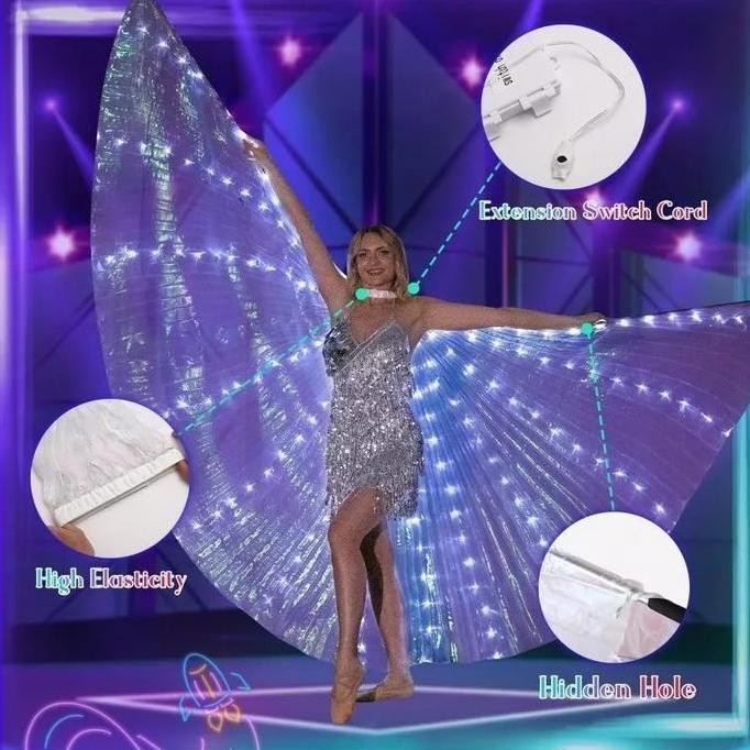 Aksesoris Karnaval Sayap Sayap Besar Karnaval Led Sayap Malaikat Anak Aldult