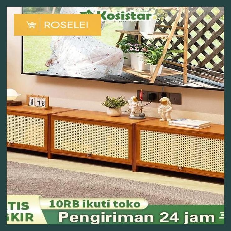 ROSELEI- Kosistar- Meja tv rotan/rak Tv kabinet Tv Minimalis Kayu Modern Murah lemari tv murah/tv ca