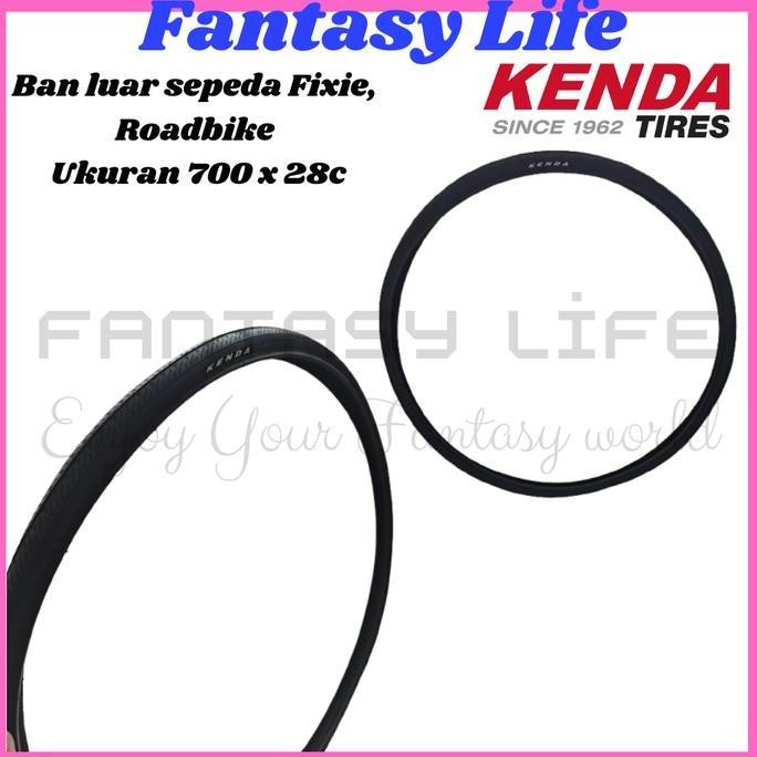 Fantasy Ban Luar Sepeda Ukuran 700 X 28C Kenda Hitam Sepeda Fixie Balap Roadbike | Best Quality