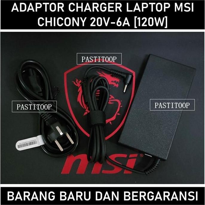 Adaptor Charger / Casan Laptop Msi Cyborg 15 A12Vf 20V 6A 120W Baru