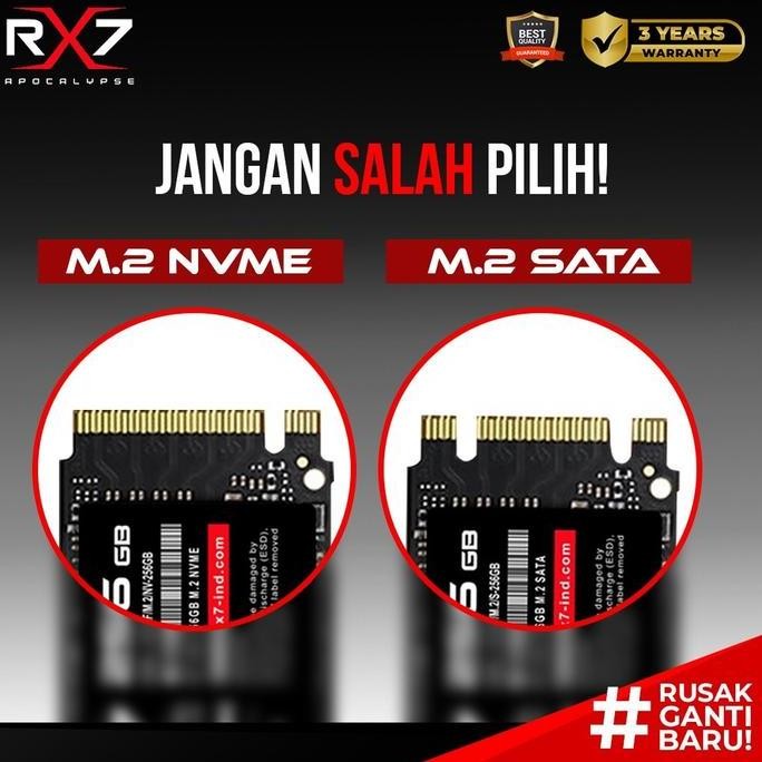 Ssd Rx7 M.2 Nvme 256Gb 2242 Pcie Gen3 X4 Garansi Resmi 3 Tahun