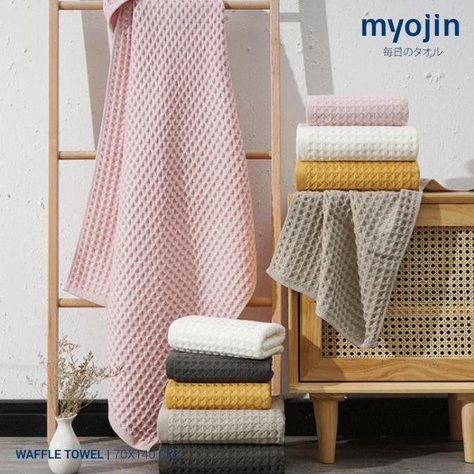 Myojin Waffle Towel - Handuk Mandi Waffle 70 x 140 cm
