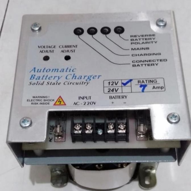 CHARGER AUTOMATIC BATERAI AKI 12V 7AH/CHARGER AUTO AKI TRAFO PANEL AMF ORIGINAL DAN TERPERCAYA