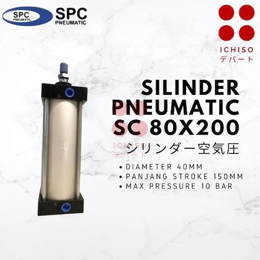 SILINDER PNEUMATIC SC 80 X 200 - AIR SILINDER HIDROLIK - HYDRAULIC ORIGINAL DAN TERPERCAYA
