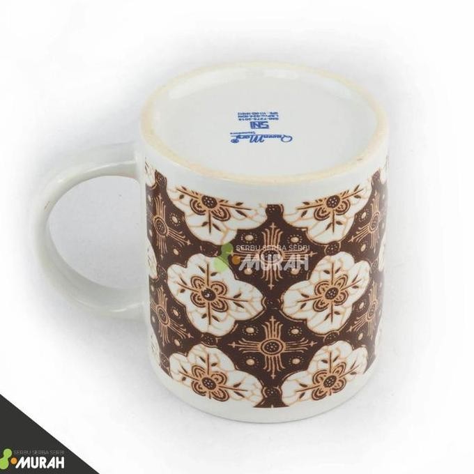 Set 2 Pcs - Mug Motif Batik - Mug Cantik Mug Couple Love Mama Papa