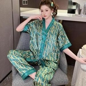 IS Baju Tidur Piyama Pajamas Wanita/baju tidur/baju tidur piyama/baju tidur satin wanita/baju dinas 