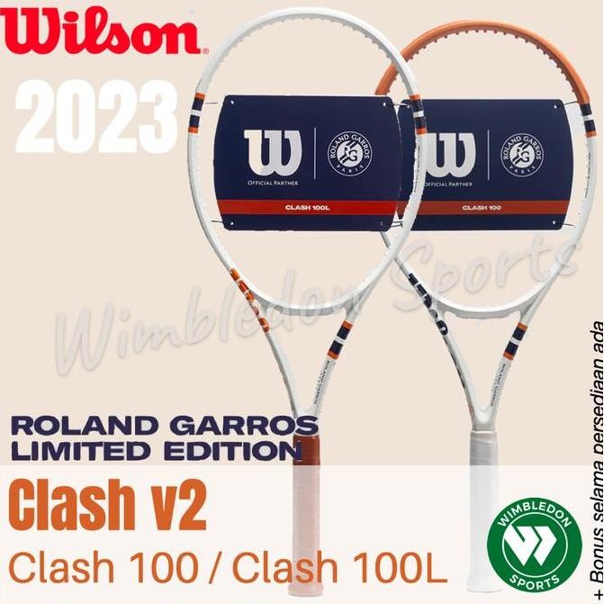 Raket Tenis Wilson CLASH 100 v2 Roland Garros 2023 / Wilson CLASH RG