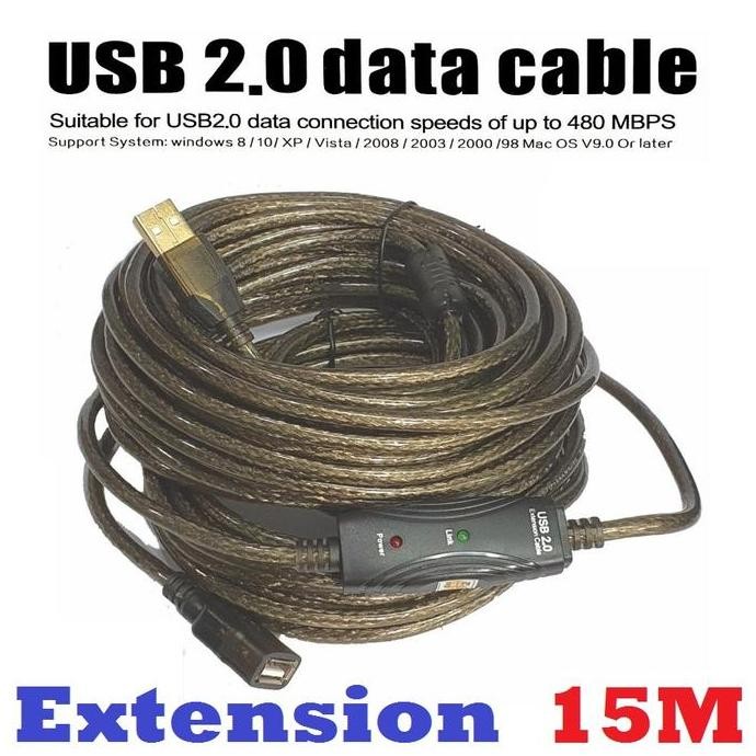 Kabel USB Extension Perpanjangan aktif 15M usb 2.0 - 15 Meter