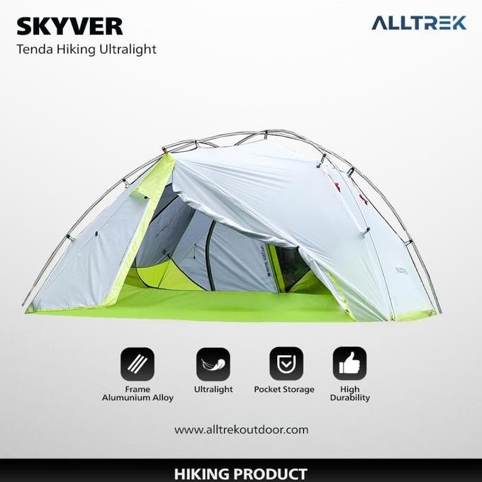 Alltrek Tenda Gunung Ultralight Skyver Tenda Hiking 2 Person