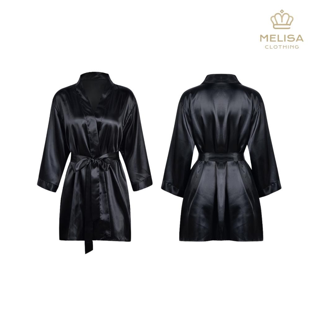 Melisacollection | Baju Tidur Kimono Set Lace Bahan Satin Ascalor Sutra Piyama