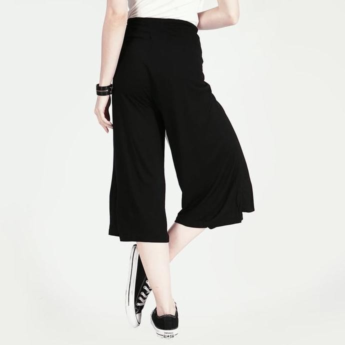 Celana Kulot / Deep Black Offwhite Cullote 42024L8Bs - Logo Jeans