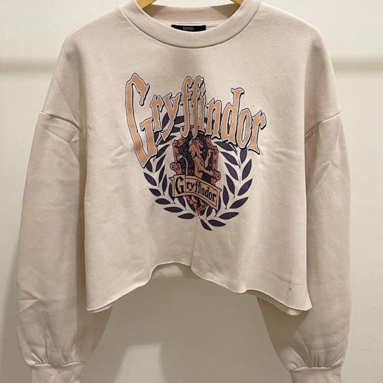 Limited - Sweater Crop Wanita Oversize GRYFFINDOR (LD 110, P 45)