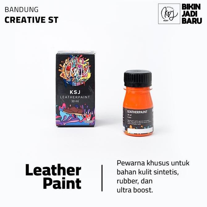 Ksj Leather Paint Cat Sepatu Khusus Kulit, Rubber, Midsole