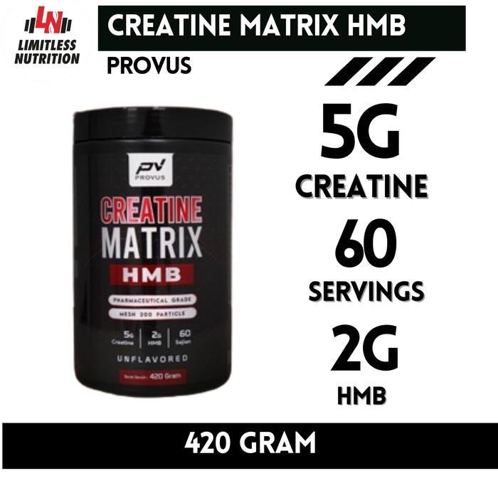 PROVUS CREATINE MATRIX + HMB 420 GRAM UNFLAVORED creatine matrix + hmb