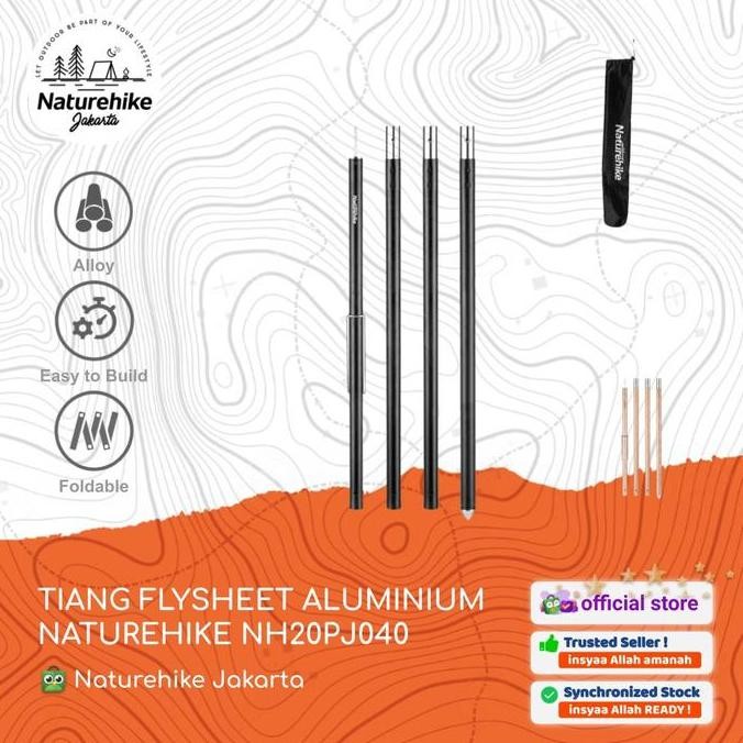 Tiang Flysheet Aluminium Naturehike Nh20Pj040 Alloy Tenda Camping