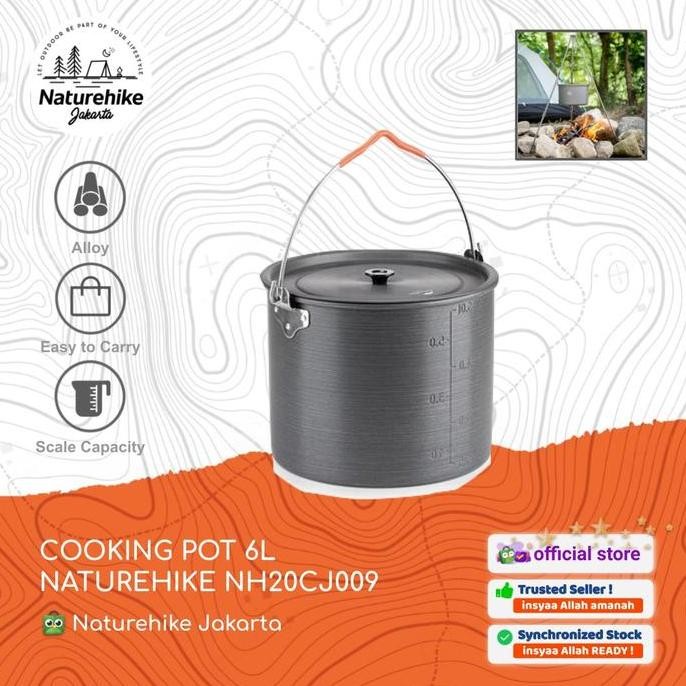 Cooking Pot 6L Naturehike Nh20Cj009 Panci Nesting Camping Outdoor