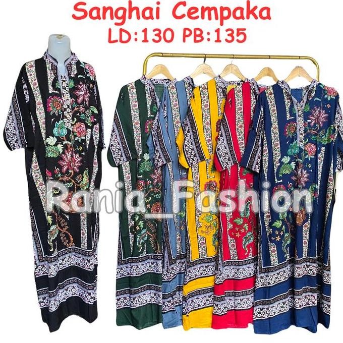 Daster Rania Fashion Motif Sanghai Cempaka  Terbaru