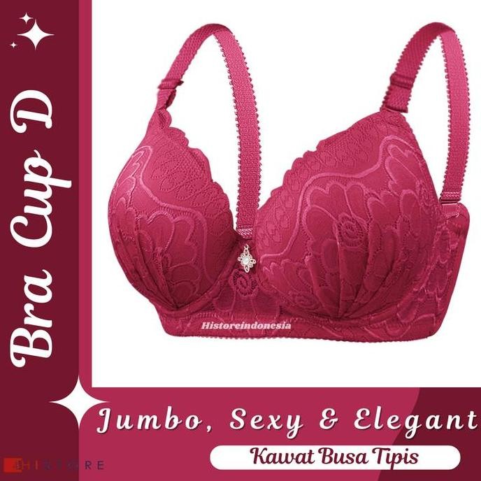 Bra Bh Jumbo Cup D Premium Busa Tipis Kawat Sangat Nyaman 858 Tebal