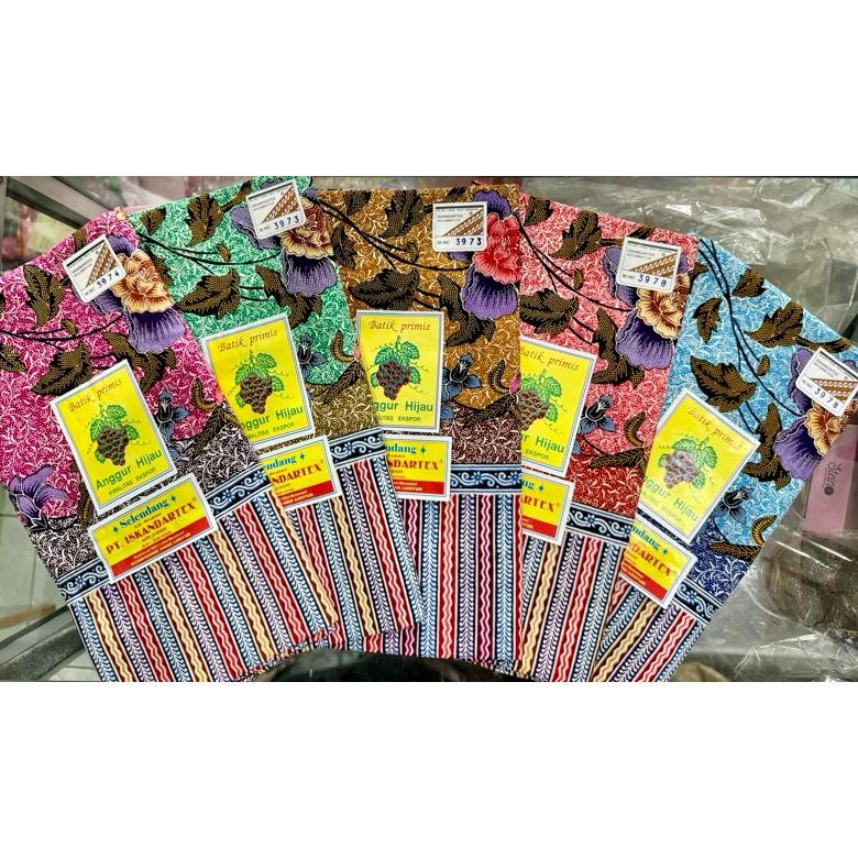 Jarik Kain Lendang Gendong Bayi / Cukin Bayi Batik Prismis Anggur Hijau Iskandartex