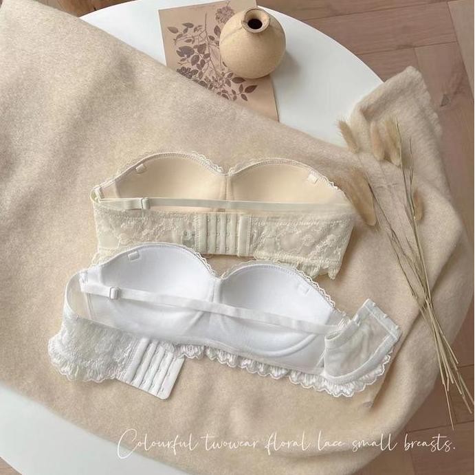 Bra Wanita Push Up Tanpa Kawat Motif Bh Floral Bunga Pakaian Dalam Wanita Pushup Beha Cantik Korea T