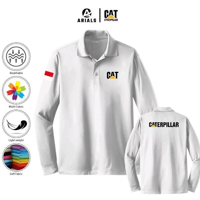 DB65 >> Arials Polo shirt Baju Kaos Kerah Caterpillar Diesel Power Alat Berat