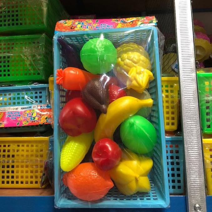 MAINAN BUAH BUAHAN KANTONG PLASTIK B 506 & B 510 507 509 SAYUR SAYURAN MURAH MERIAH PASARAN PISANG A
