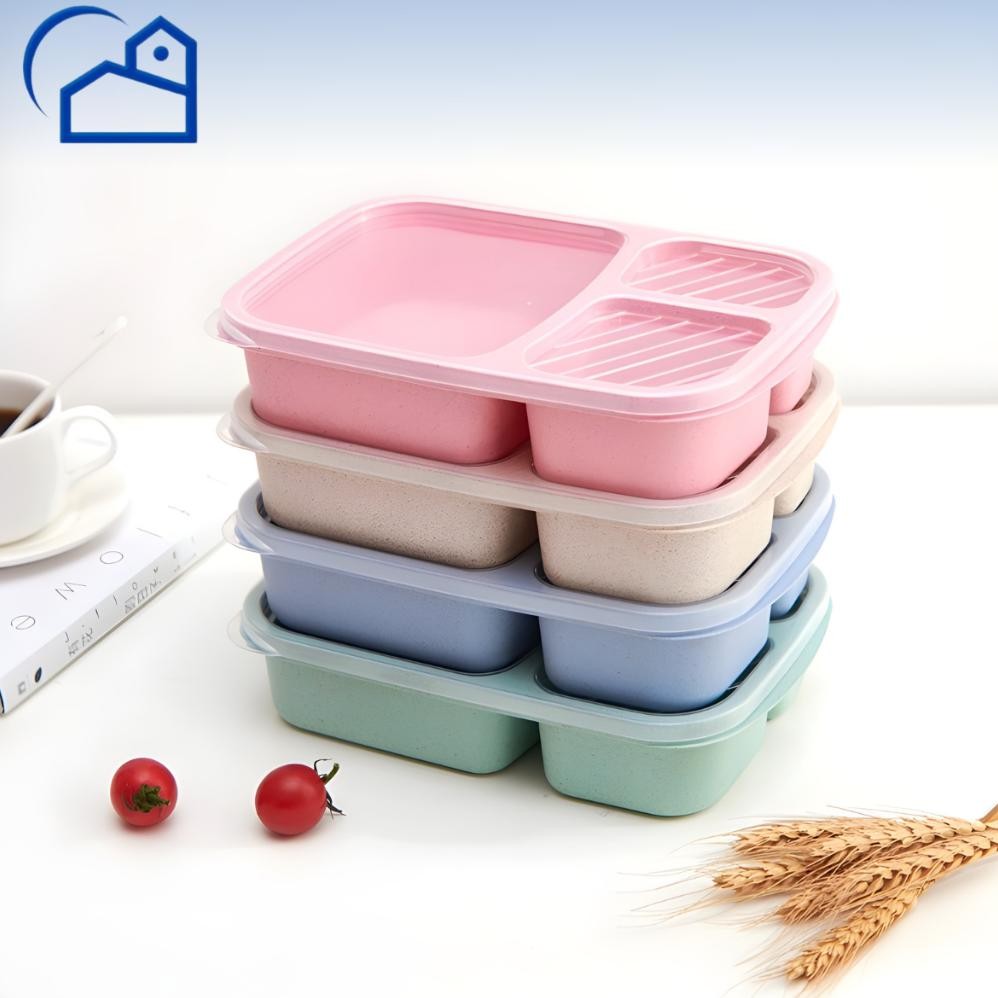 Best - Lunch Box Set Kotak Makan Bekal 1L Free sendok garpu set 31003 NO BOX ~