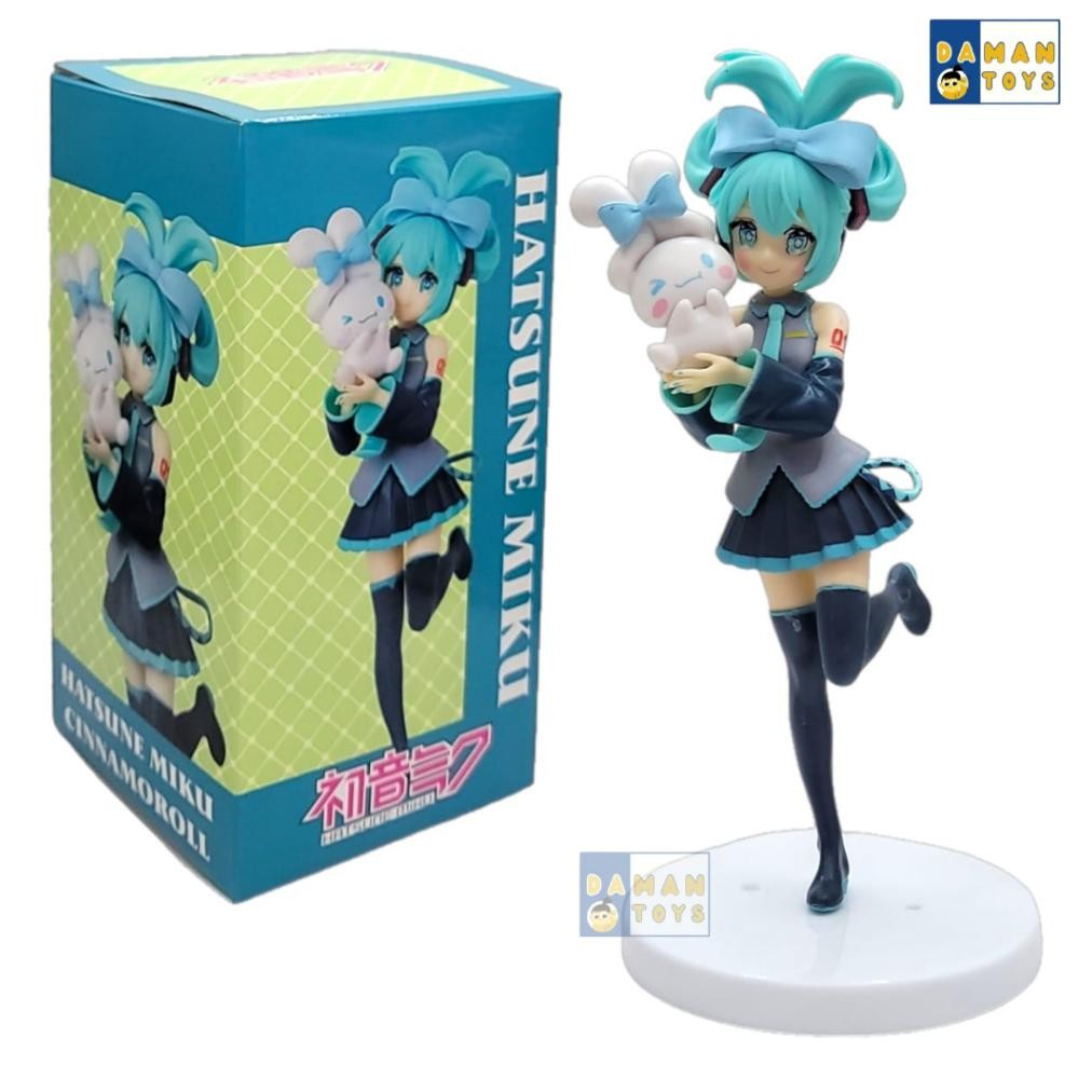 TERLARIS Figure Hatsune Miku x Cinnamonroll Vocaloid Anime Pajangan Koleksi Siap kirim