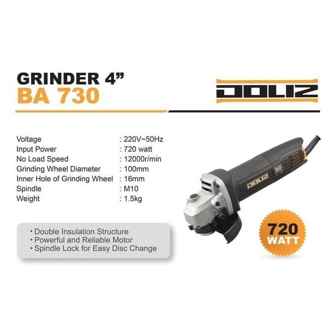 MYMO- Doliz Gerinda 4 Inch BA730 Angle Grinder Grinda BA 730