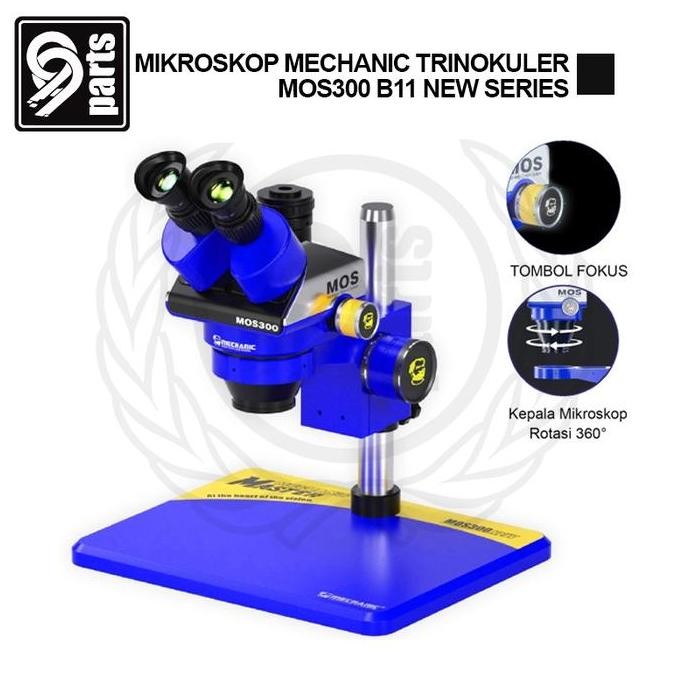 NIJIKU - Mikroskop Mechanic Trinokuler MOS-300 B11 New Series / Mikroskop Trinokuler Mechanic MOS300