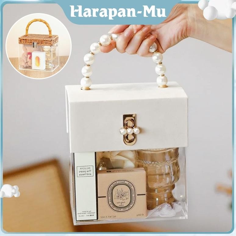 UGNDA Tas Kotak Hampers Permen Pernikahan /  Tas Untuk Hampers Natal / Hampers Bag Akrilik