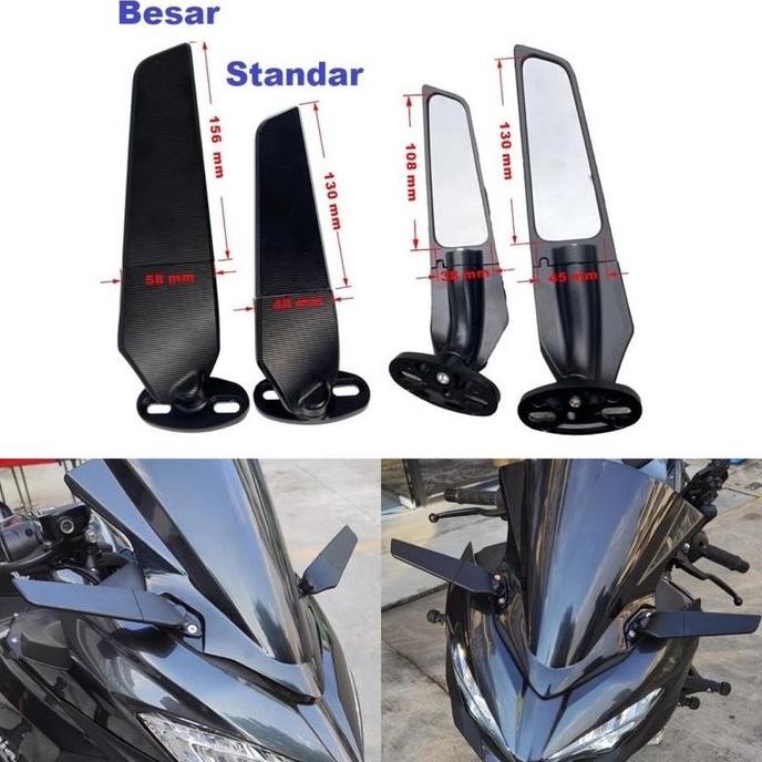 Spion Stealth Model Rizoma Zx25R Ninja 250Fi Karbu Cbr R15 R25 Nmax New Nmax Old Universal Semua Mot