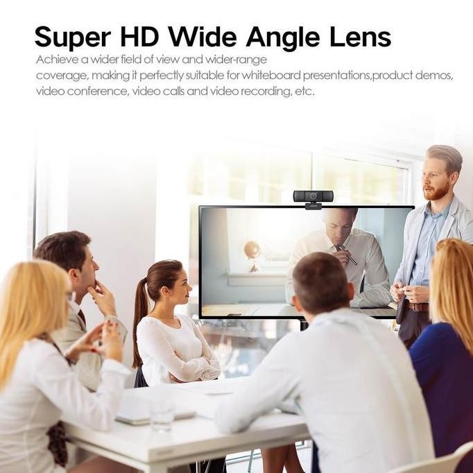 Webcam Ausdom Auto Focus 1080P Hd 30Fps Noice Cancelling Microphone Af640 - Pc Web Camera Af-640