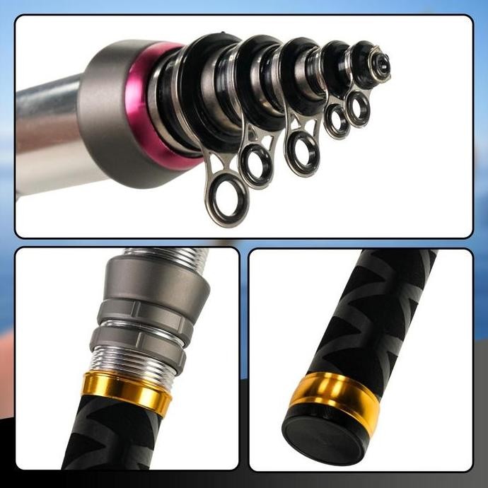 Joran Pancing Antena Teleskopik Mini Portable Rod Spining Telescopic