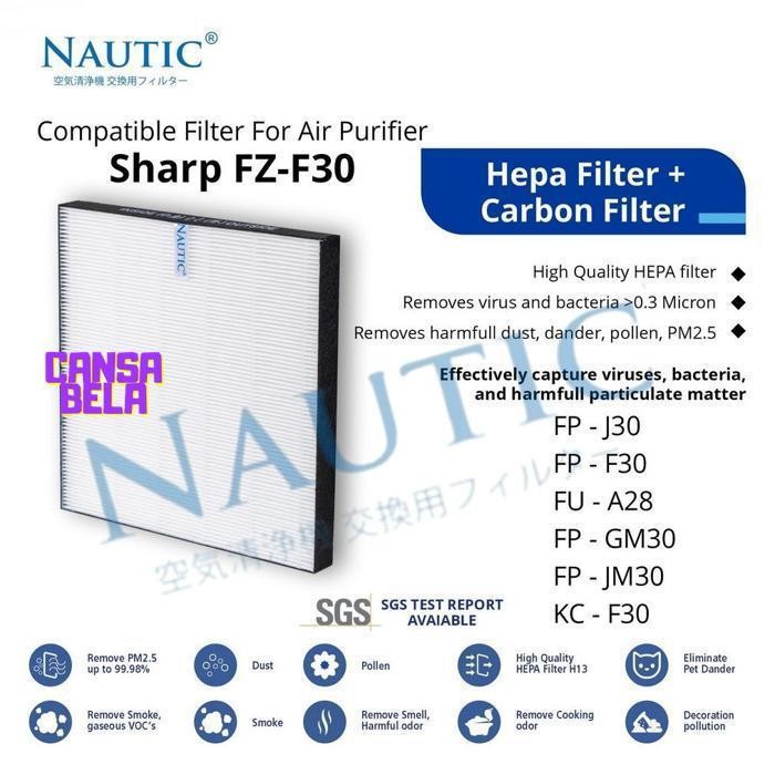 He13 KT78 tu-67 Hepa Filter sharp FZ-F30HFE / FP-J30 / FZ-Y28FE / FP-F30 / FP-F30Y / FP-J30Y / FU-A2