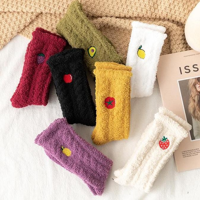 Promo Kaos Kaki Wool Import Tebal Hangat Winter Socks Musim Dingin Wanita Cod