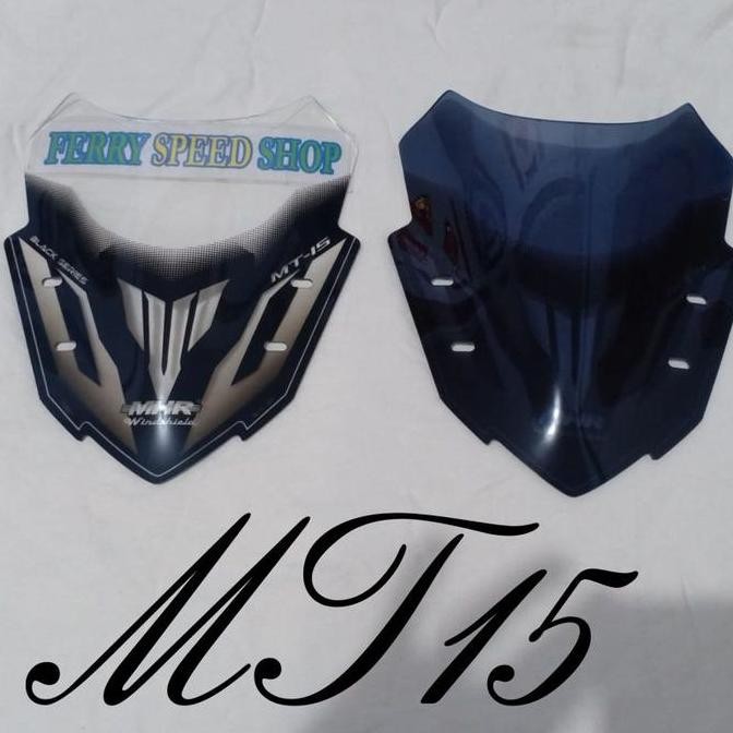 Promo Windshield winsil mhr mt15 mt 15 / kaca depan visor mt15 mhr racing black series COD