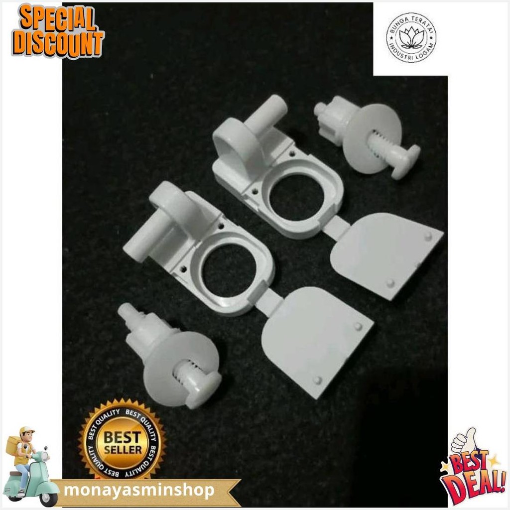 Engsel Kaki Tutup Kancing Closet Duduk Kloset Closed Toilet Cover Kaper Dudukan Baut Skrup Toto (Kom
