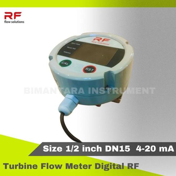 Flow Meter Digital Merk Rf Size 1/2 Inch 4-20 Ma